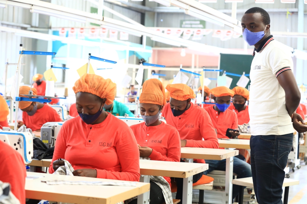 Workers on duty at UFACO garment factory at Kigali Special Economic Zone. Sam Ngendahimana