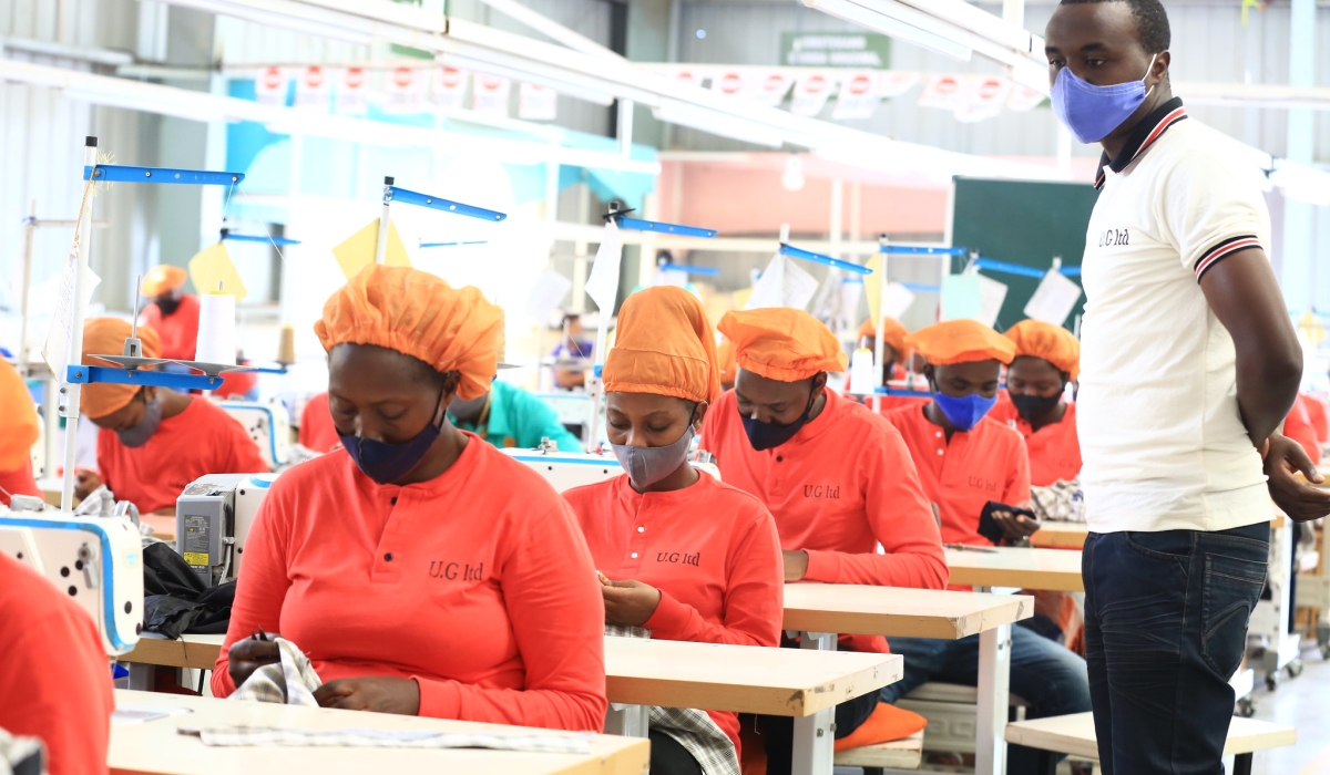 Workers on duty at UFACO garment factory at Kigali Special Economic Zone. Sam Ngendahimana