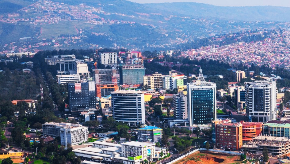 Aerial view Kigali City in Nyarugenge District. Kigali has emerged as Africa&#039;s premier smart city among the 30 cities that participated in the assessment. File