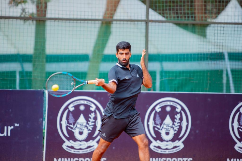 Indian Sharma Atharva in action during the game.