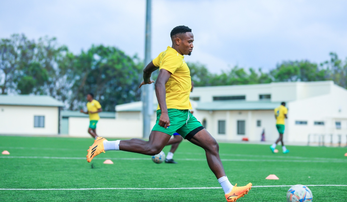 Rwanda skipper Djihad Bizimana during a training session at Kigali Pele Stadium on Wednesday ,September 5. Olivier Mugwiza