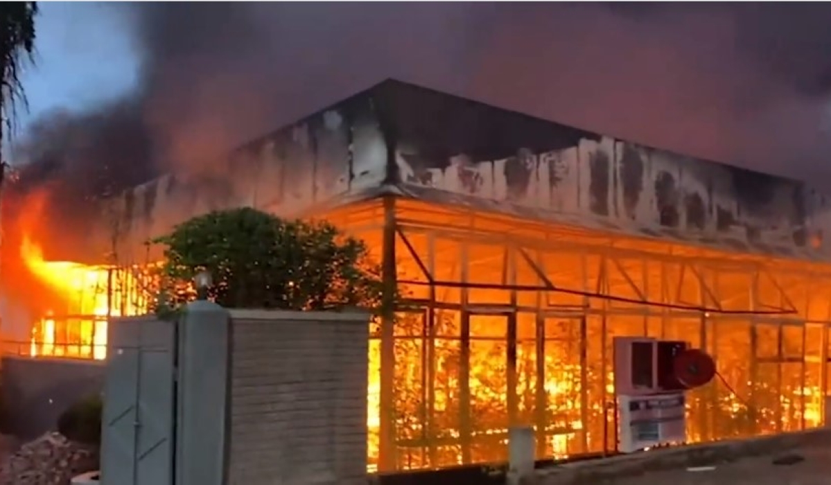 A fire erupted at L&#039;Espace, a creative lab, private theatre, and production studio located in Kacyiru, Gasabo District, Kigali, on Wednesday, September 6. Courtesy 