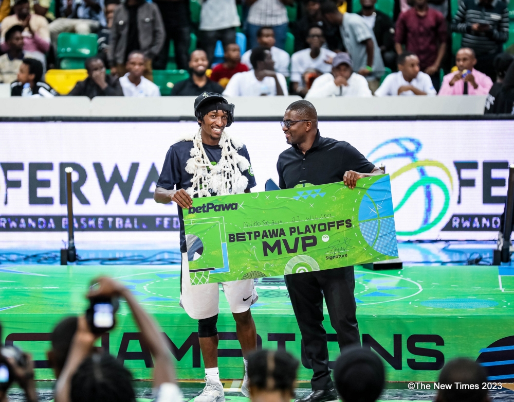 APR point guard Jean Jacques Wilson Nshobozwabyosenumukiza was named the Most Valuable Player (MVP) of the 2023 Rwanda Basketball League playoffs. Dan Gatsinzi