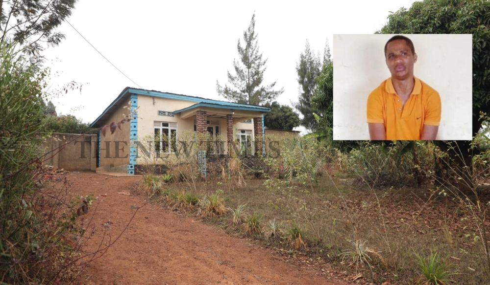 The Busanza property where Kazungu (inset) allegedly killed and buried his victims. 