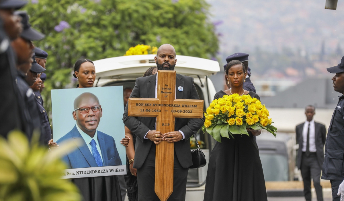 The burial of late Senator William Ntidendereza who passed away on September 3, took place on Monday, September 11. Photos by Emmanuel Dushimimana