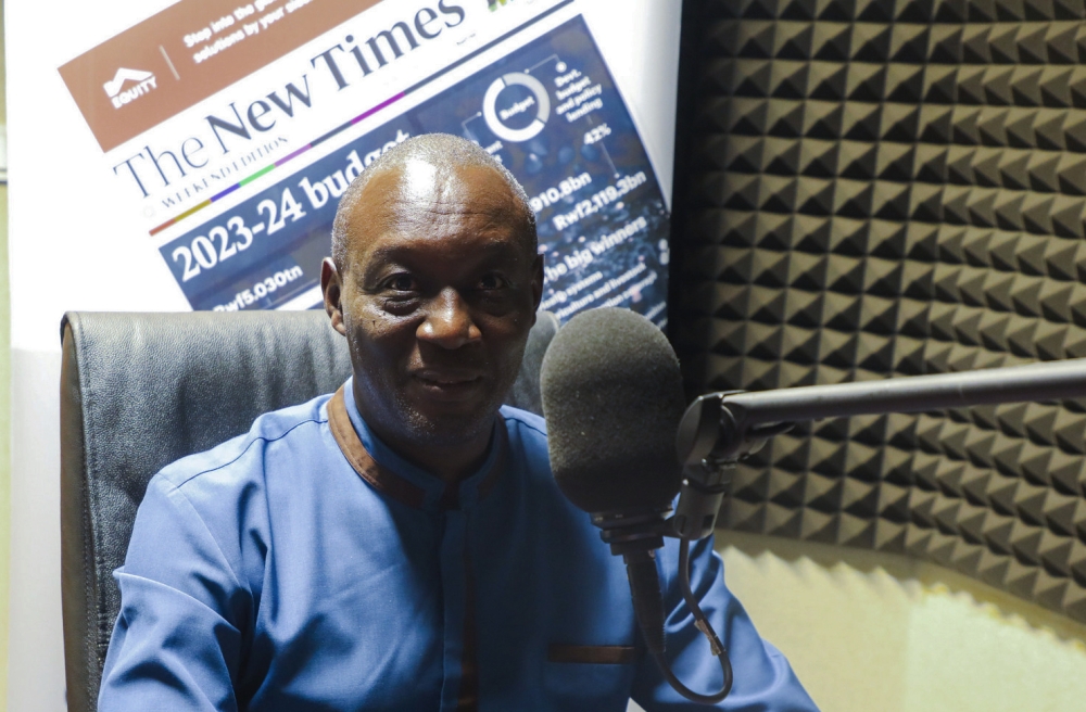 Dr. Fidele Ndahayo, the CEO of the Rwanda Atomic Energy Board, on my weekly podcast, ‘The Long Form’.Photo by Craish Bahizi