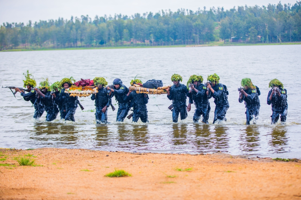 Some of the 228 Police officers, who completed the nine-month &#039;Basic Special Forces Course&#039; at the Counter Terrorism Training Centre (CTTC) Mayange in Bugesera District during the  pass-out  on Thursday, September 14. Courtesy