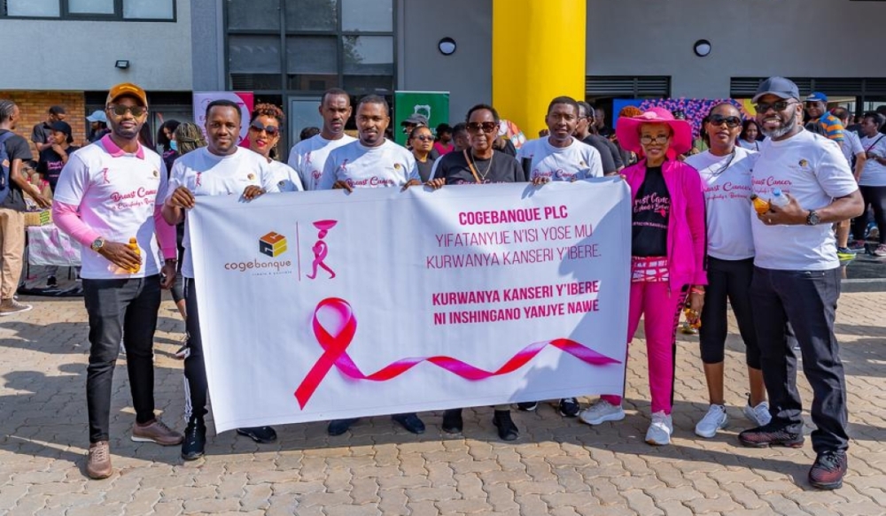 Members of Cogebanque during  the Ulinzi Breast Cancer Awareness Walk in 2022. The 2023  Ulinzi Breast Cancer Awareness Walk will take place on October 15. Courtesy