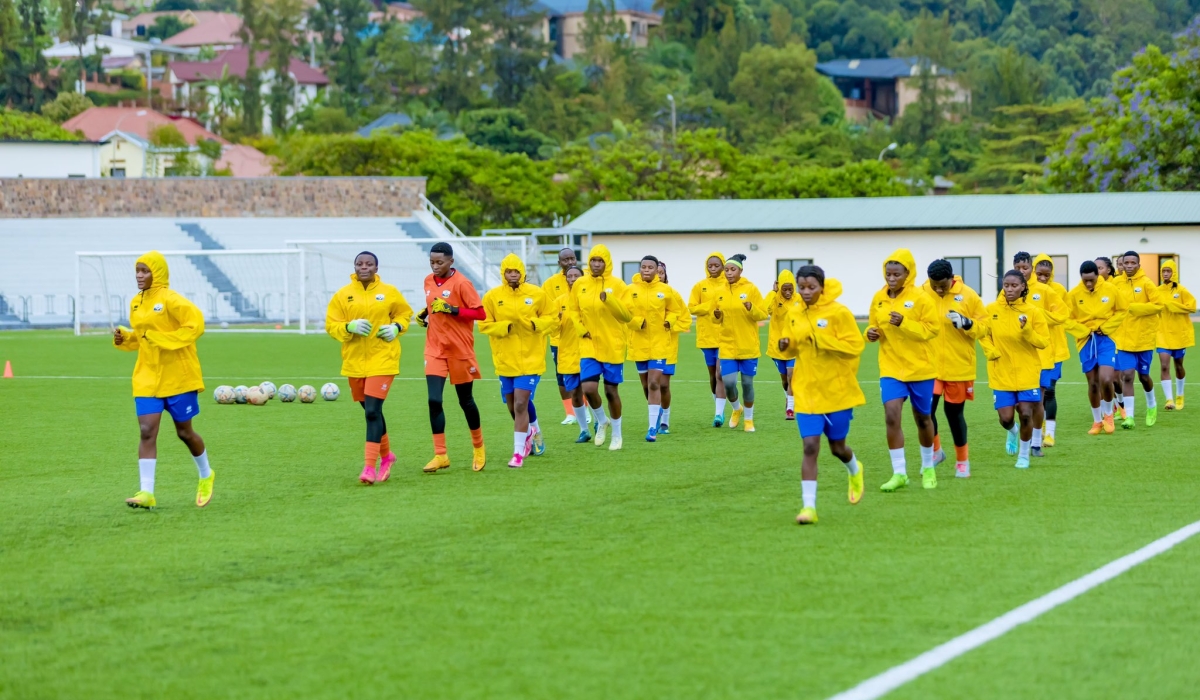 Rwanda women team during a training session. They will play two international friendly games against Burundi before they welcome Ghana to the Kigali Pele Stadium on Wednesday, September 20.