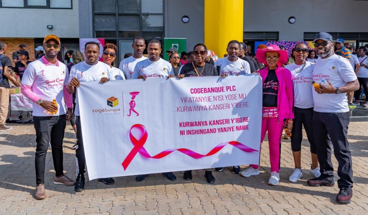 Members of Cogebanque during  the Ulinzi Breast Cancer Awareness Walk in 2022. The 2023  Ulinzi Breast Cancer Awareness Walk will take place on October 15. Courtesy