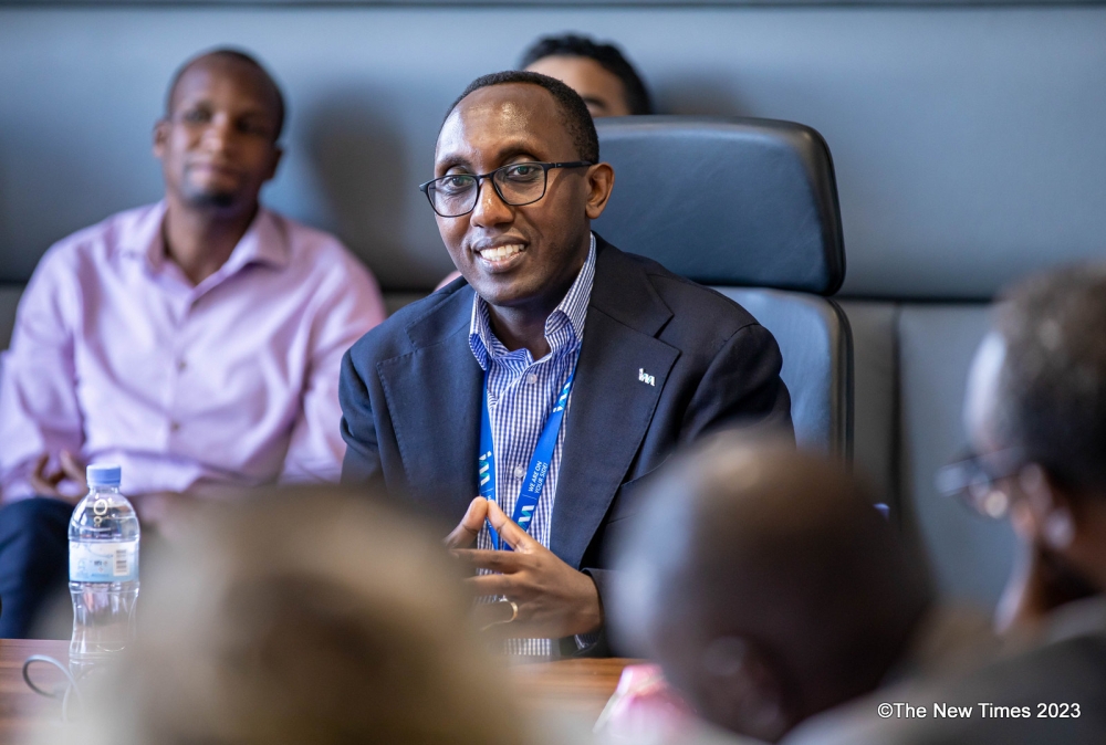I&M Bank Rwanda CEO, Benjamin Mutimura speaks at the event.