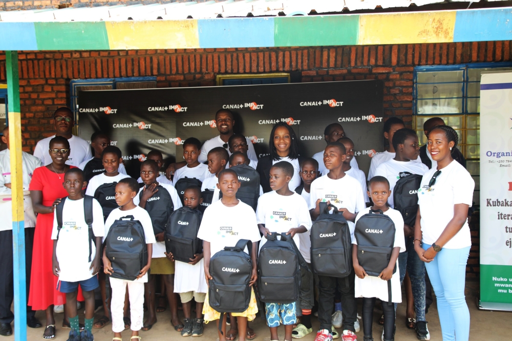 Children who were given the donation. The partnership has been ongoing for three years and is aimed at allowing learners to have a chance to study in good schools.