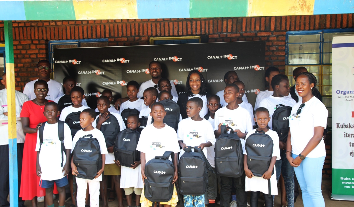 Children who were given the donation. The partnership has been ongoing for three years and is aimed at allowing learners to have a chance to study in good schools.