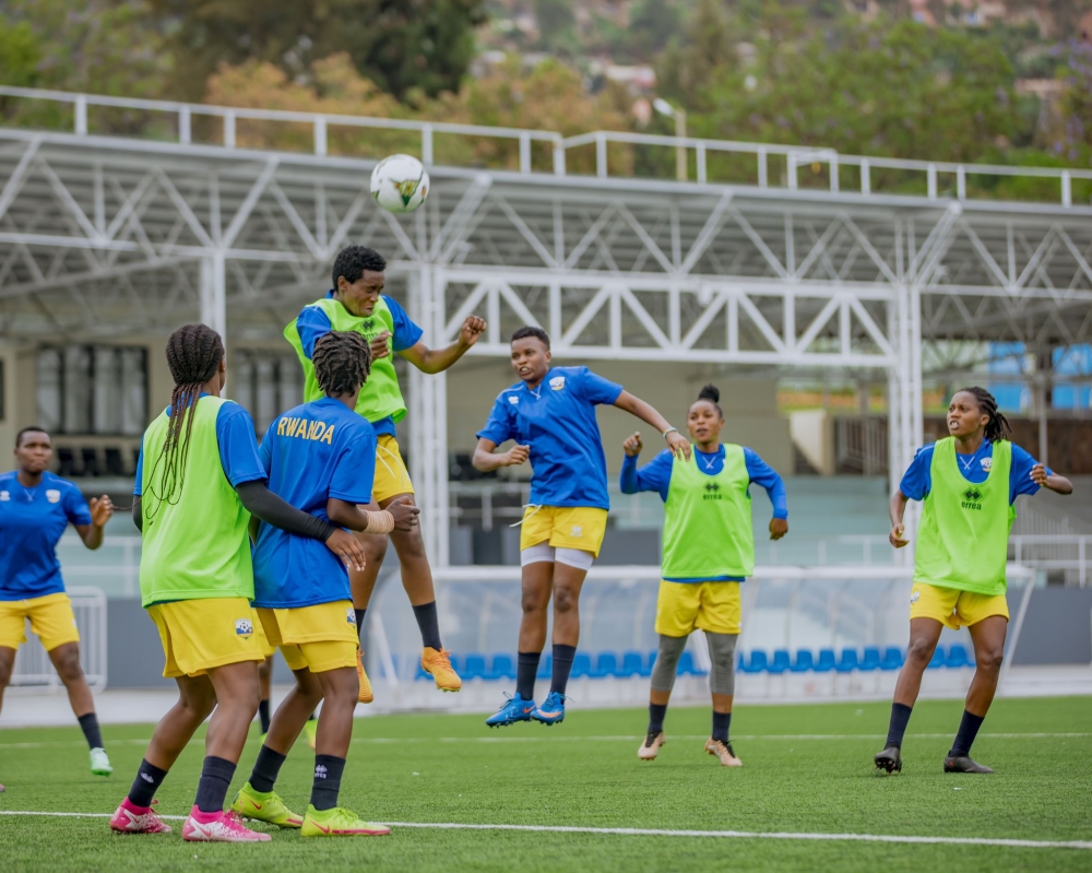 National Football Women team during a training session at Kigali Pele Stadium on Monday, September 18. Courtesy