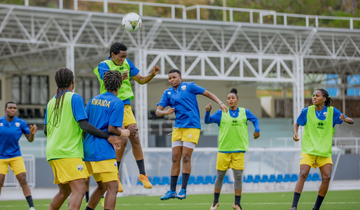 National Football Women team during a training session at Kigali Pele Stadium on Monday, September 18. Courtesy