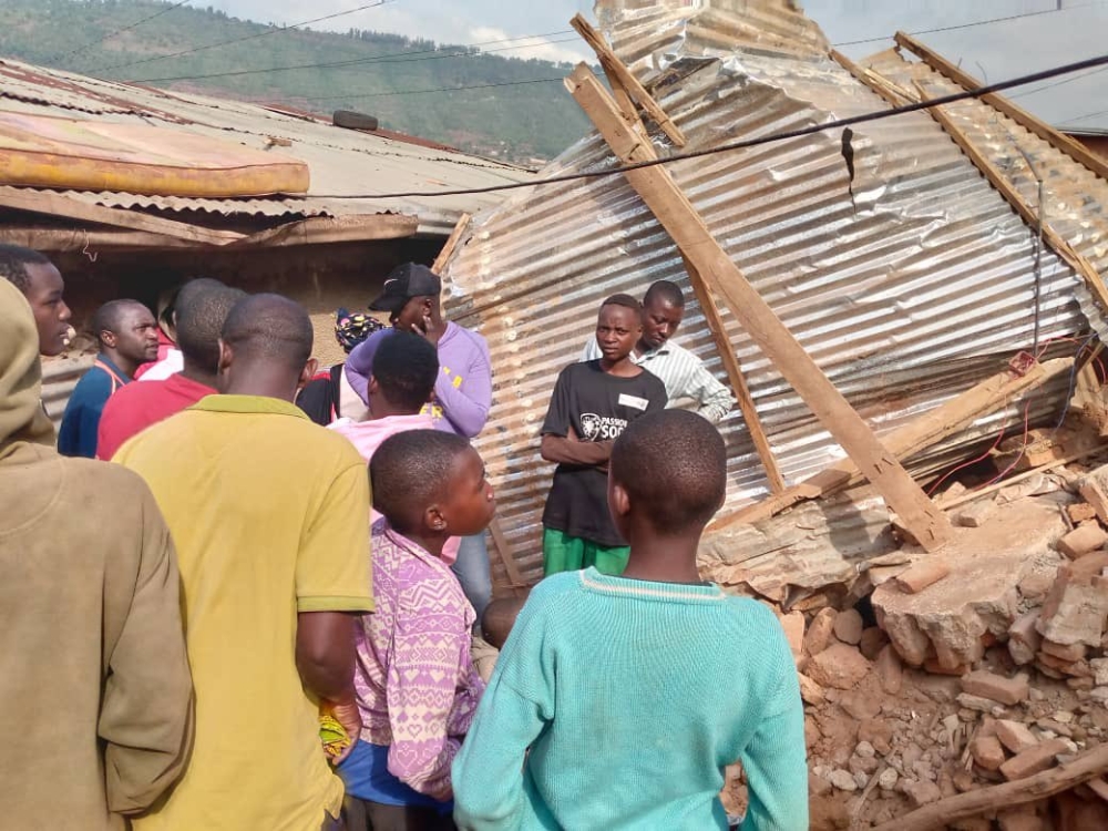 A scene of incedent where disasters killed a mother and two children at Gisozi in Gasabo District on Wednesday night, September 20. Photos by Kigali Today