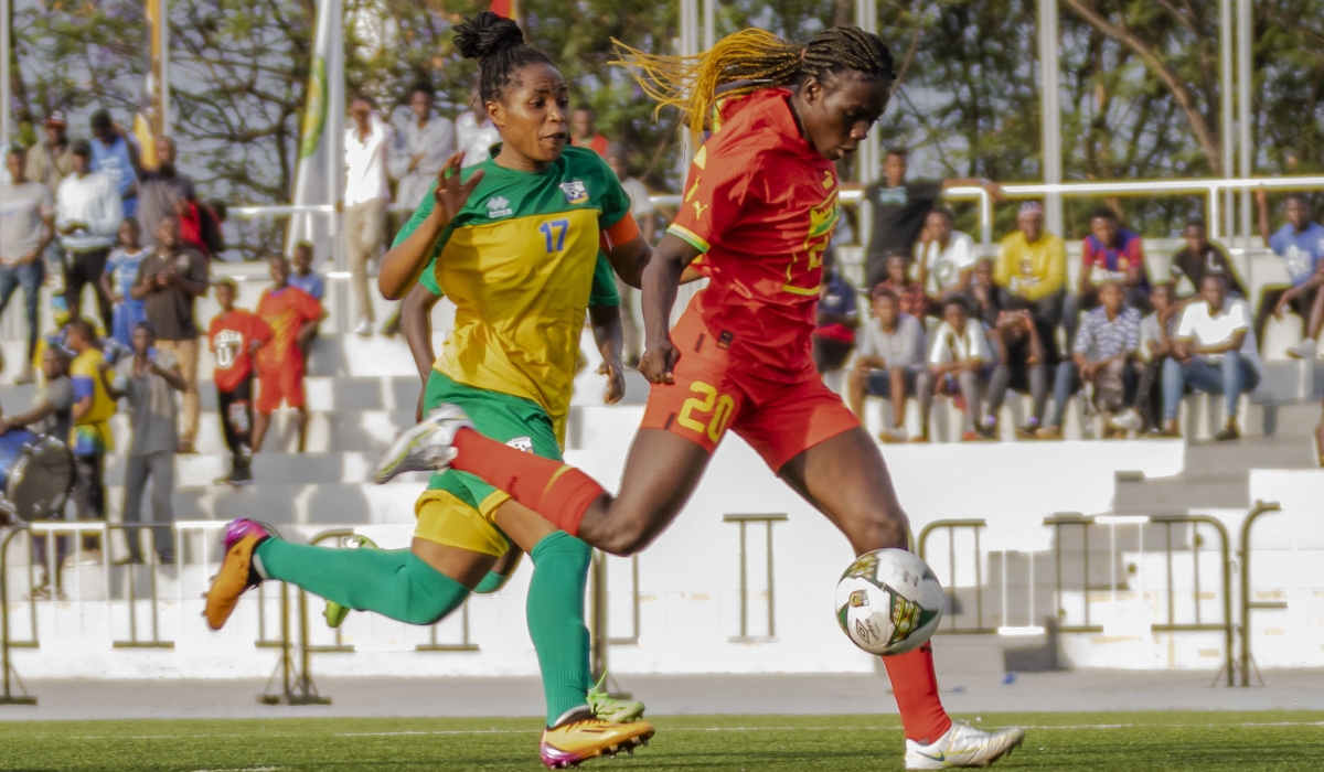 Black Queens beats Rwanda 7-0 during Wednesday’s 2024 WAFCON qualifiers first leg game held at Kigali Pele Stadium. Photo by Christianne Murengerantwari