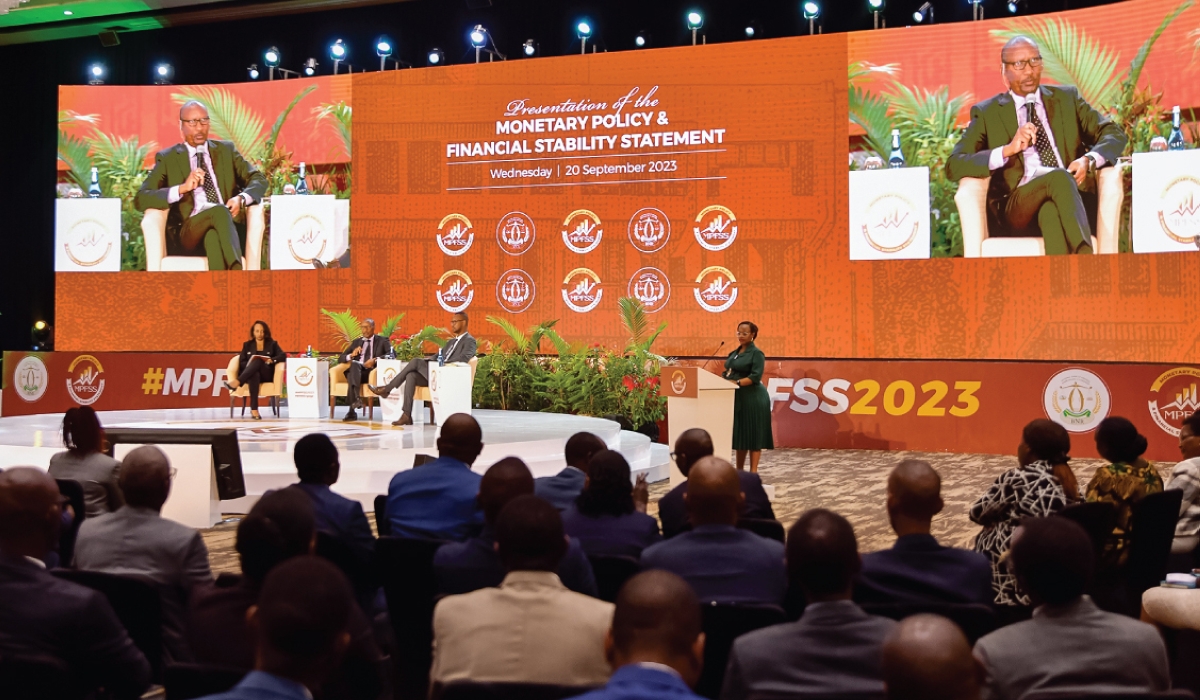 Delegates follow panelists during the central bank’s presentation of the Monetary Policy and Financial Stability Statement on September 20. Courtesy