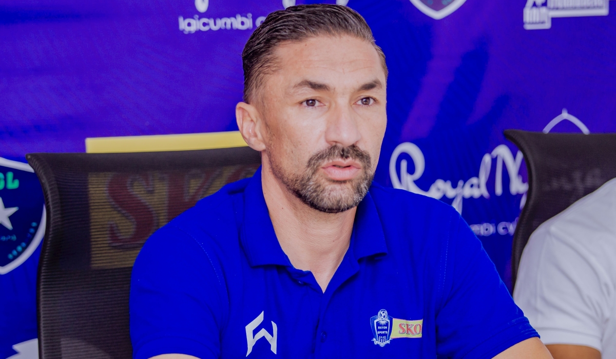 Head coach Yamen Zalfani speaks to journalists during a news briefing on Friday. Yamen is optimistic that his team will eventually qualify and feature in the group stage of CAF Confederation Cup