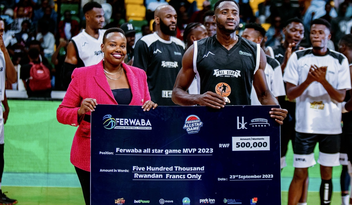 Team Nshobozwa won the FERWABA All Star Game after beating Team Turatsinze 99-89 at BK Arena on Saturday night. Courtesy