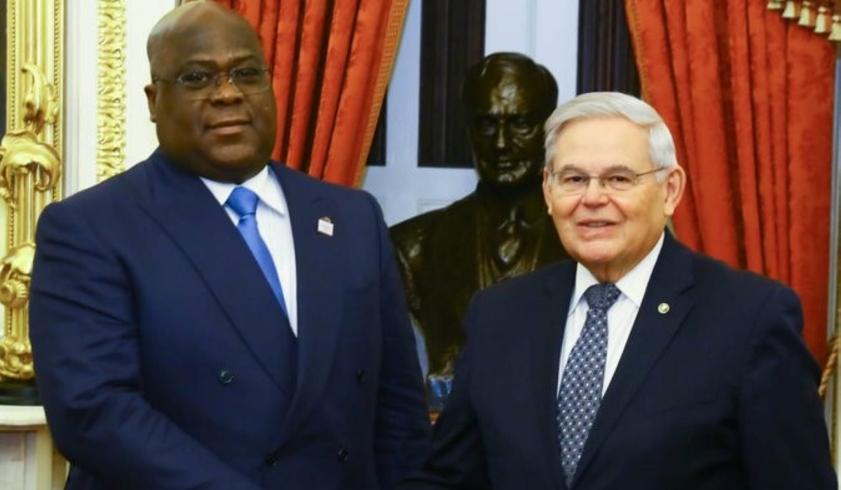 Congolese President Félix Tshisekedi and Senator Bob Menendez, during the former&#039;s trip to Washington in December 2022. At the time, the Congolese government announced that Menendez had taken a clear position to denounce Rwanda&#039;s alleged support for the M23 rebels and ask the US government to take sanctions against Kigali to stop what Kinshasa claimed was "the unjust aggression against DRC." Internet