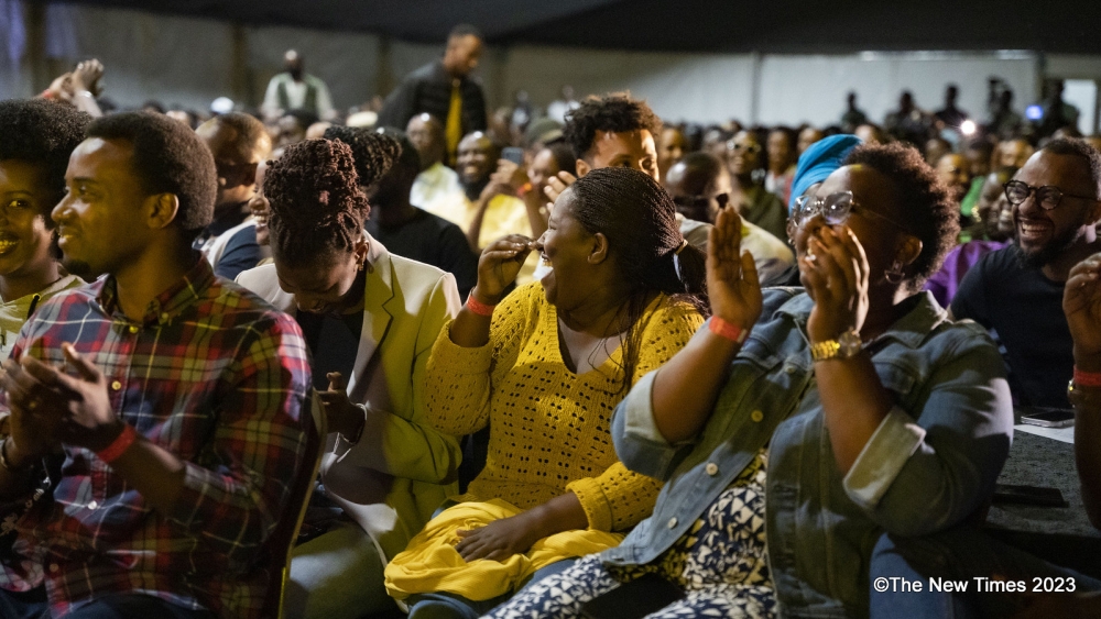 Revelers at the show, held at Kigali Conference and Exhibition Village (former Camp Kigali), kicked off at 7pm. All photos by Emmanuel Dushimimana