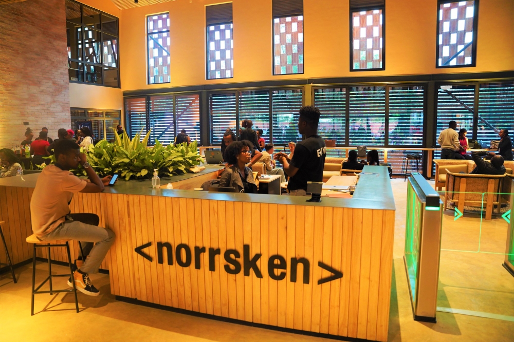 People at  Norrsken in Kigali. Rwanda could soon join a select group of African countries that implemented a startup Act. Craish Bahizi