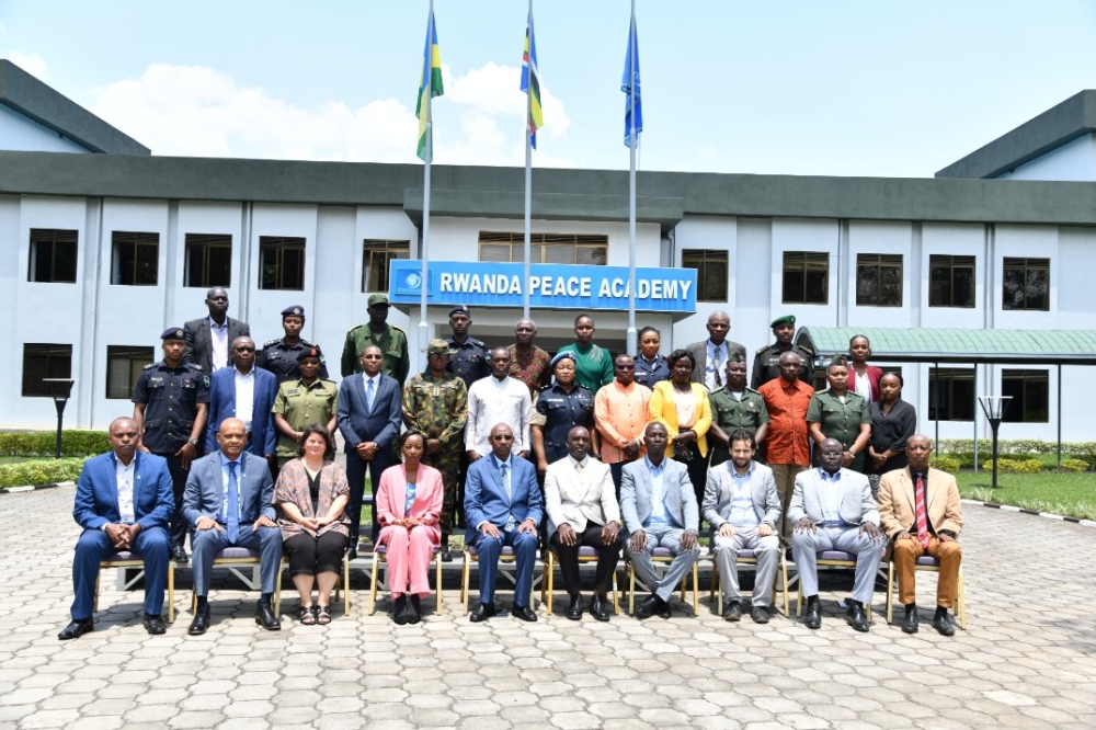 The Regional Lead Trainers Course on Prevention of Recruitment and Use of Children in Armed Violence at Rwanda Peace Academy (RPA) training facility in Nyakinama, Musanze  on Monday, September 25. COURTESY