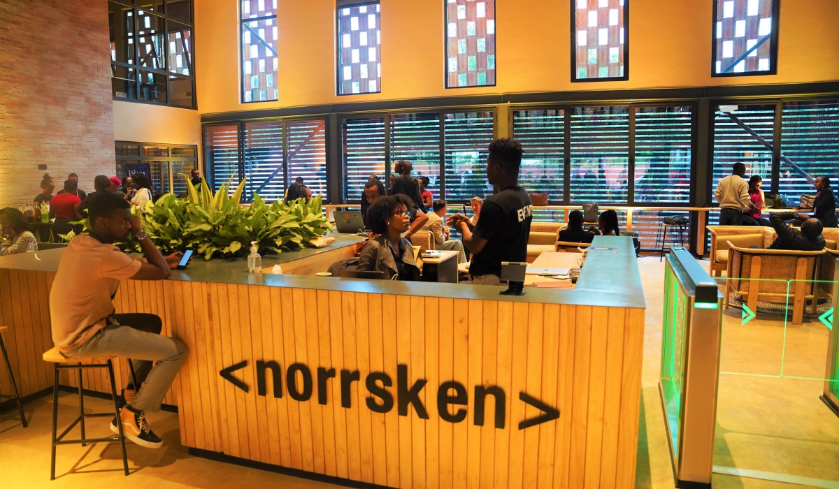 People at  Norrsken in Kigali. Rwanda could soon join a select group of African countries that implemented a startup Act. Craish Bahizi