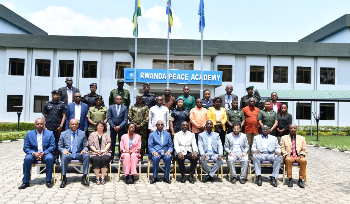 The Regional Lead Trainers Course on Prevention of Recruitment and Use of Children in Armed Violence at Rwanda Peace Academy (RPA) training facility in Nyakinama, Musanze  on Monday, September 25. COURTESY