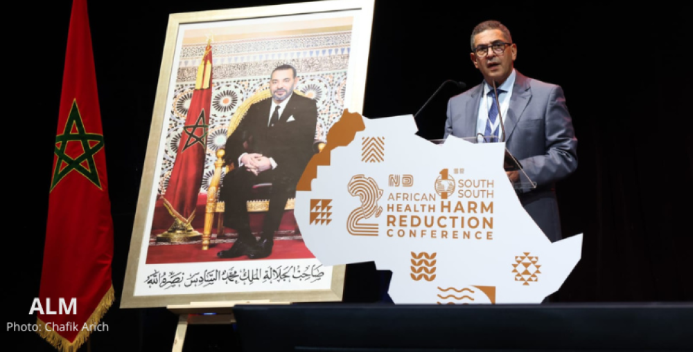 Prof Saaïd Amzazi, Minister of National Education, Vocational Training, Higher Education and Scientific Research in Morocco speaking during the conference.