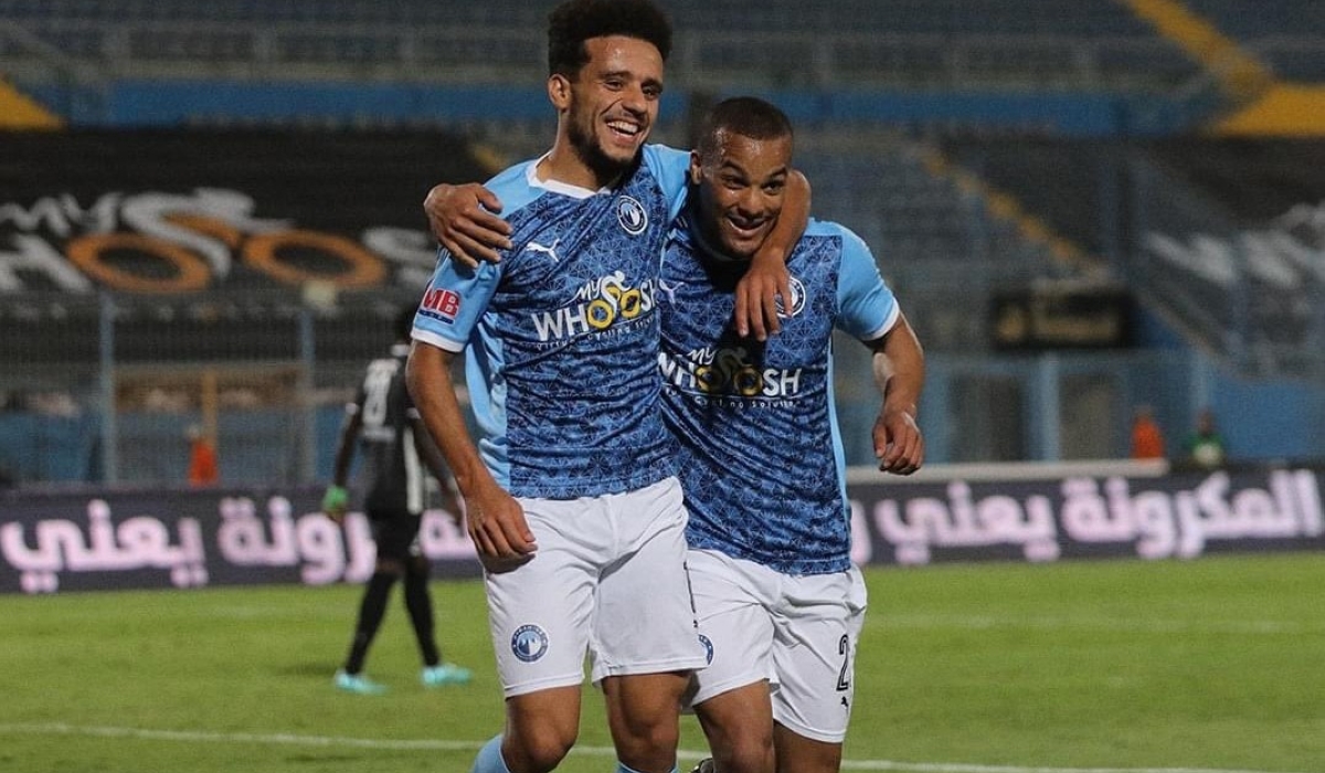 Pyramids FC players celebrate the victory after stunning APR FC 6-1 in Cairo on September 29. Courtesy