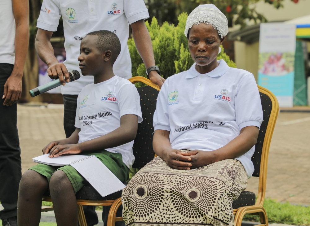 A child with disablity reading a school textbook in Braille format at the event. REB initiated a project to translate all school textbooks into Braille format. A child with disablity reading a school textbook in Braille format at the event. REB initiated a project to translate all school textbooks into Braille format.
