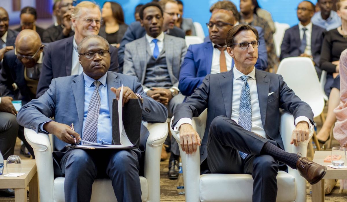 Minister of Finance Dr Uzziel Ndagijimana during the celebrations as the government of Rwanda and the World Bank commemorate 60 years of one of the most fruitful collaborations on Saturday,  September 30.