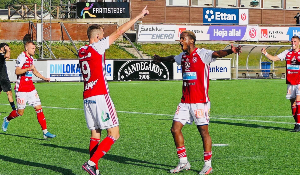 Yannick Mukunzi played full throttle for Ettan Norra league leaders Sandviken IF who beat Solletuna 1-0. Courtesy