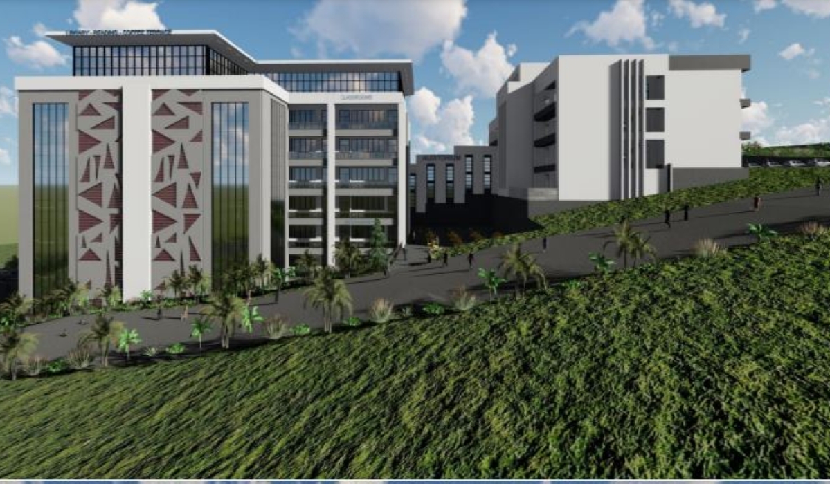An artist’s impression of the centre of excellence in aviation training in Kigali, aiming to build local
capacity and empower the labour force in the aviation industry. Photo: Courtesy.