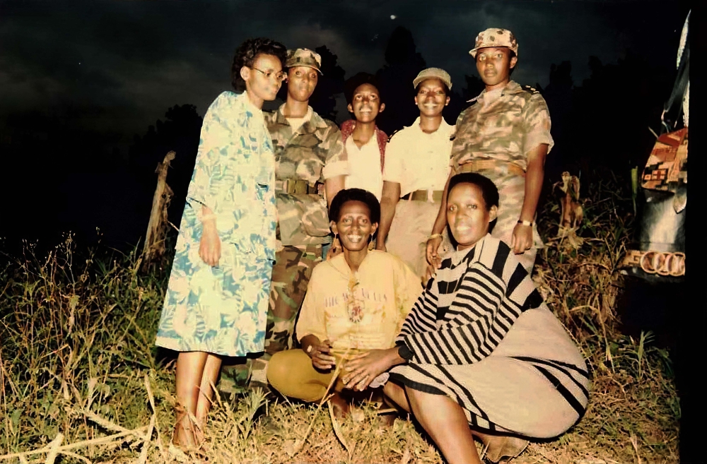 Some of RPA female soldiers pose for a photo during the Liberation War in 1990s. File