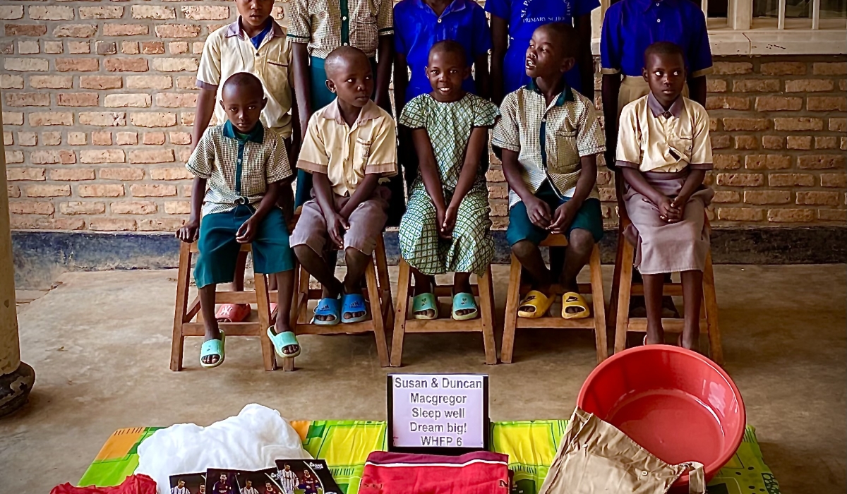 Some of over 5000 children who were given the donation of bed kits in five districts namely Kamonyi, Gicumbi, Rwamagana, Bugesera, and Gasabo.
