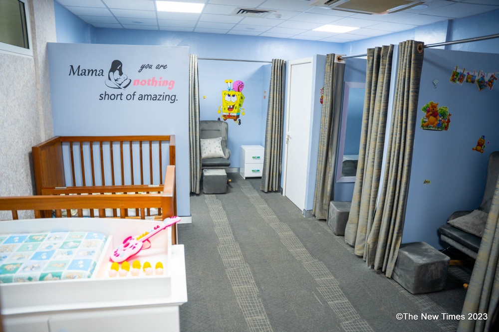 Inside the newly launched  ‘Mother’s Room’ at  BK Headquarters on Wednesday, October 4, aimed to foster an inclusive and supportive workplace. The room has a fully equipped kitchen, a dedicated private breastfeeding area, baby’s cribs, and a pumping booth. Photos by Craish Bahizi
