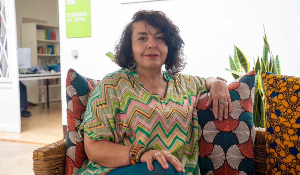 Mexican-German choreographer Yolanda Gutiérrez speaks on ‘decolonising’ Kandt House Museum during an interview in Kigali. Photo by Craish BAHIZI