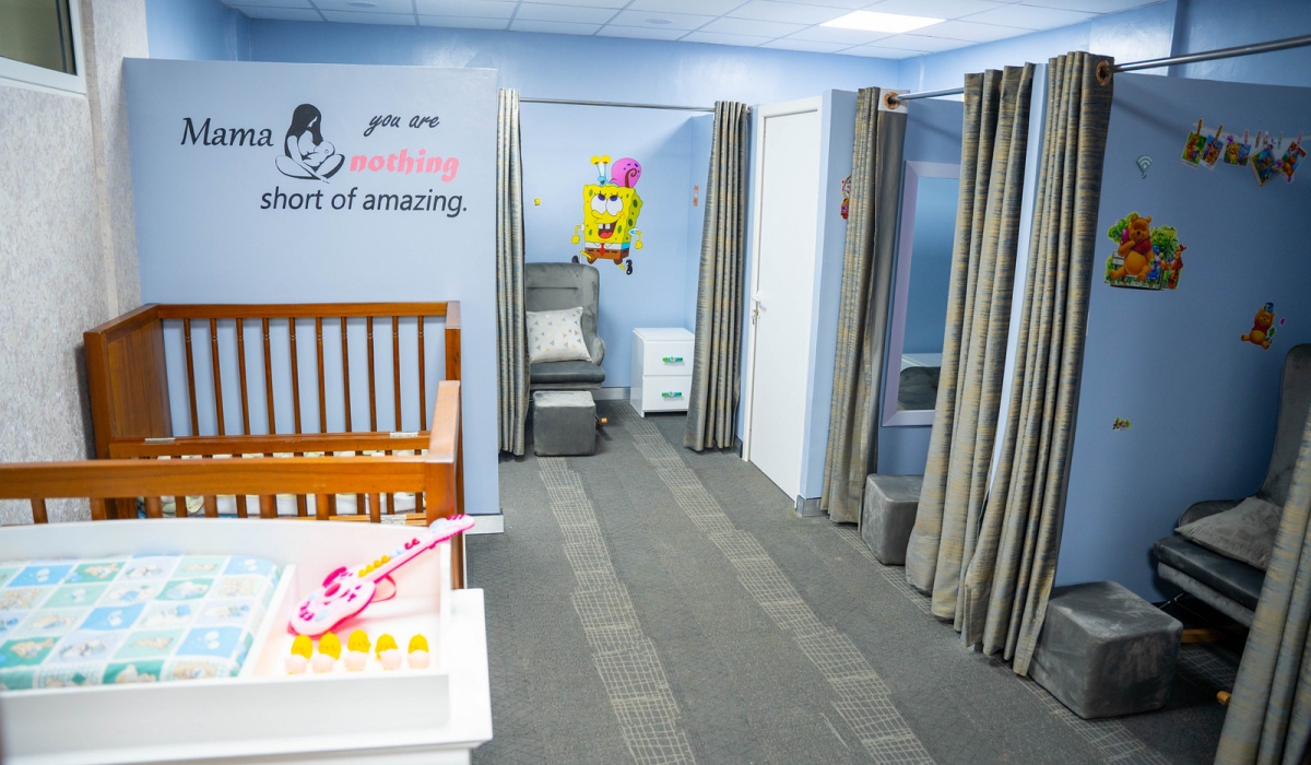 Inside the newly launched  ‘Mother’s Room’ at  BK Headquarters on Wednesday, October 4, aimed to foster an inclusive and supportive workplace. The room has a fully equipped kitchen, a dedicated private breastfeeding area, baby’s cribs, and a pumping booth. Photos by Craish Bahizi