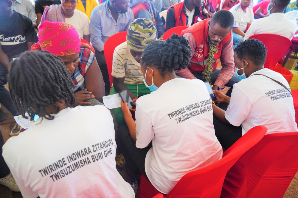 Residents undergo a mass screening of non-communicable diseases in Kigali . Lifesten Health is making a real difference in people’s lives,
giving information on non-communicable diseases. Photo: Craish Bahizi