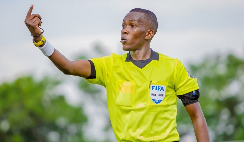 Rwandan International referee Samuel Uwikunda sent off SC Kiyovu&#039;s  Greek tactician  during the game against Gorilla after verbally assaulting him when the away side was awarded a penalty. Courtesy
