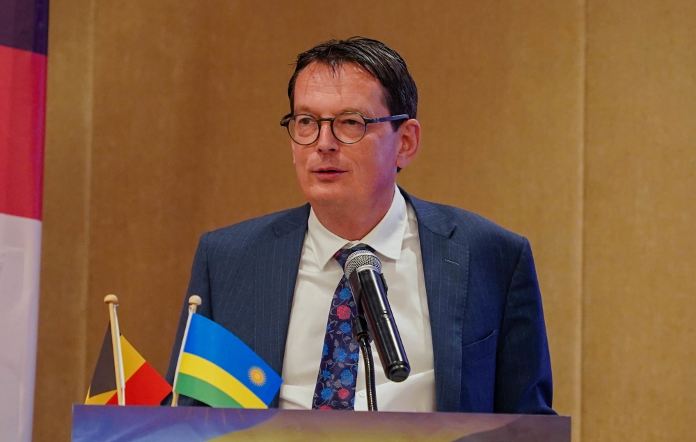 Amb. Versmessen speaks at a past event in Kigali. Photo by Craish Bahizi. 