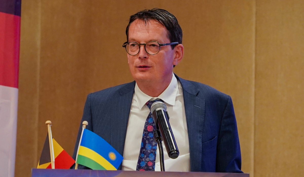 Amb. Versmessen speaks at a past event in Kigali. Photo by Craish Bahizi. 