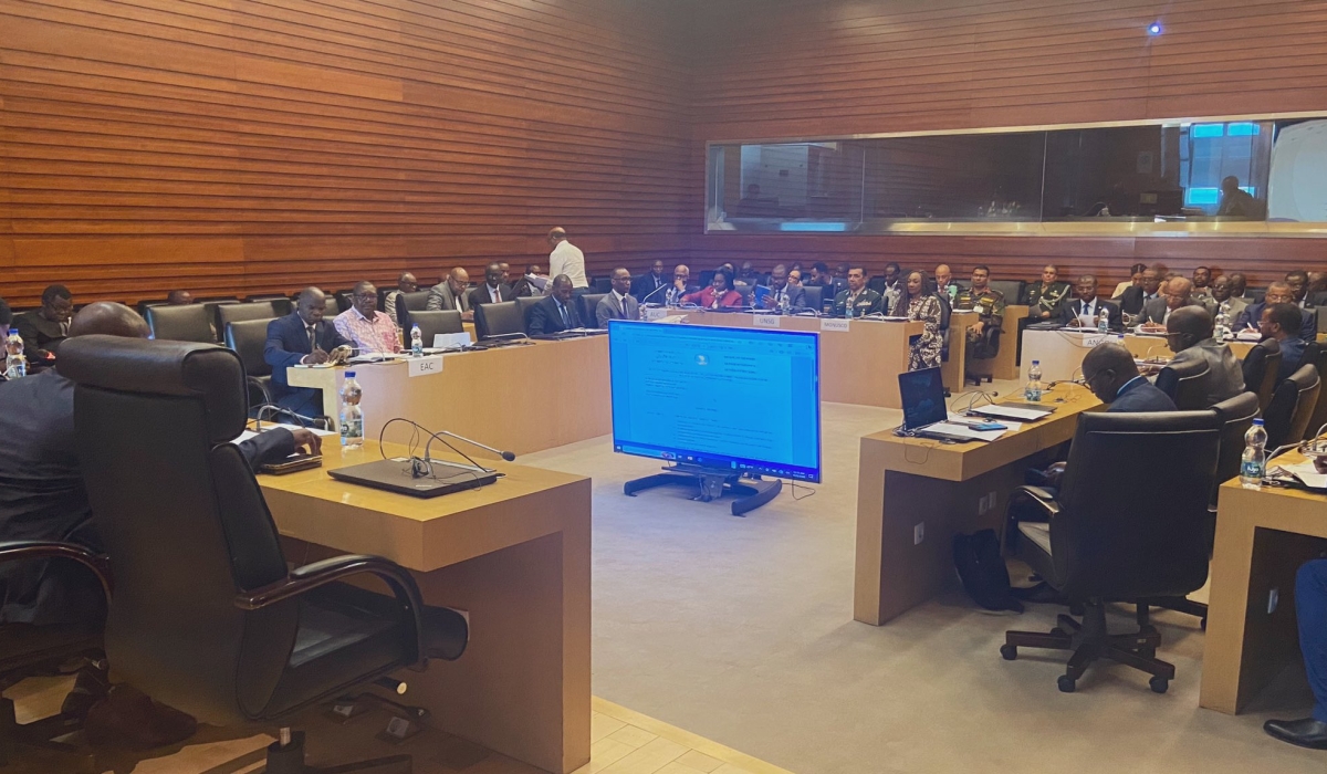 Chiefs of Defence Staff of the Quadripartite Mechanism on Eastern DRC convened at the AU Headquarters on Friday, October 6. COURTESY