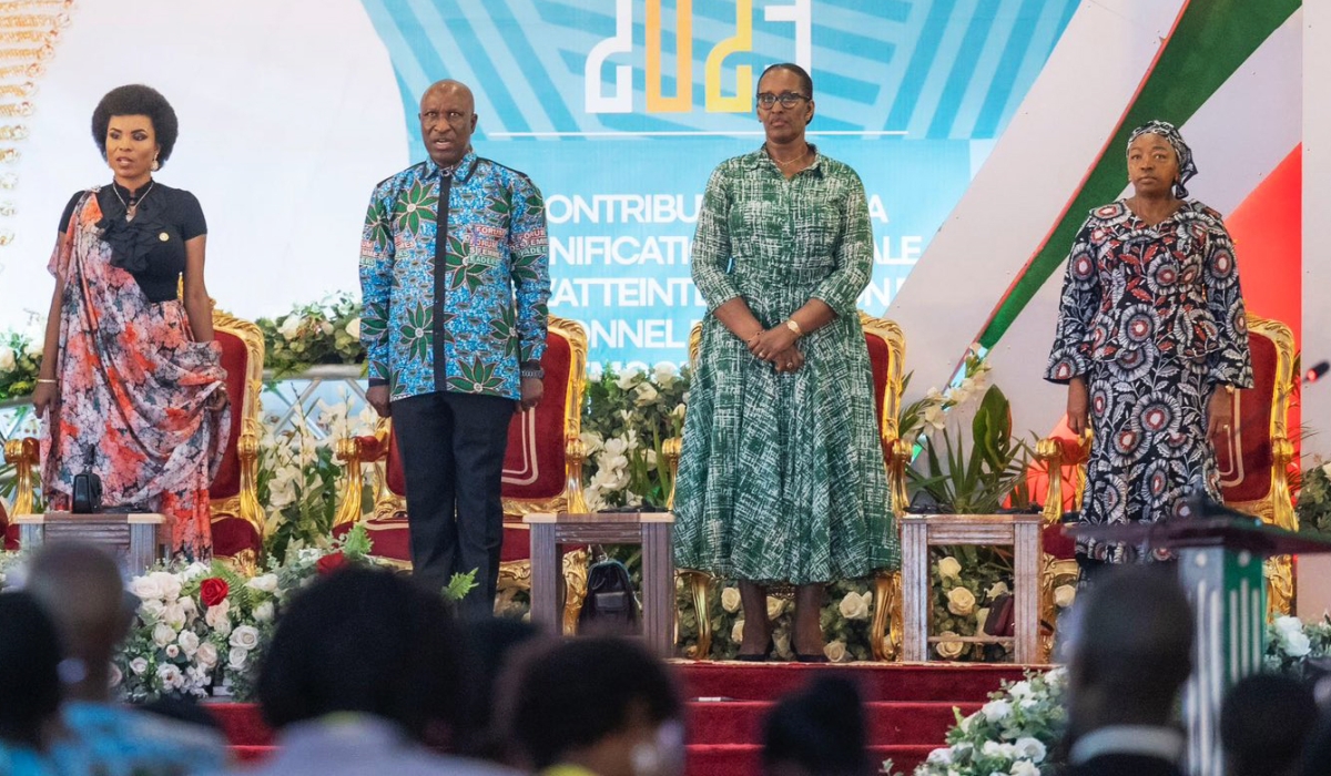 First Lady, Jeannette Kagame at  the fourth edition of the high-level women leaders’ forum, in Bujumbura  on Monday, October 9, Courtesy
