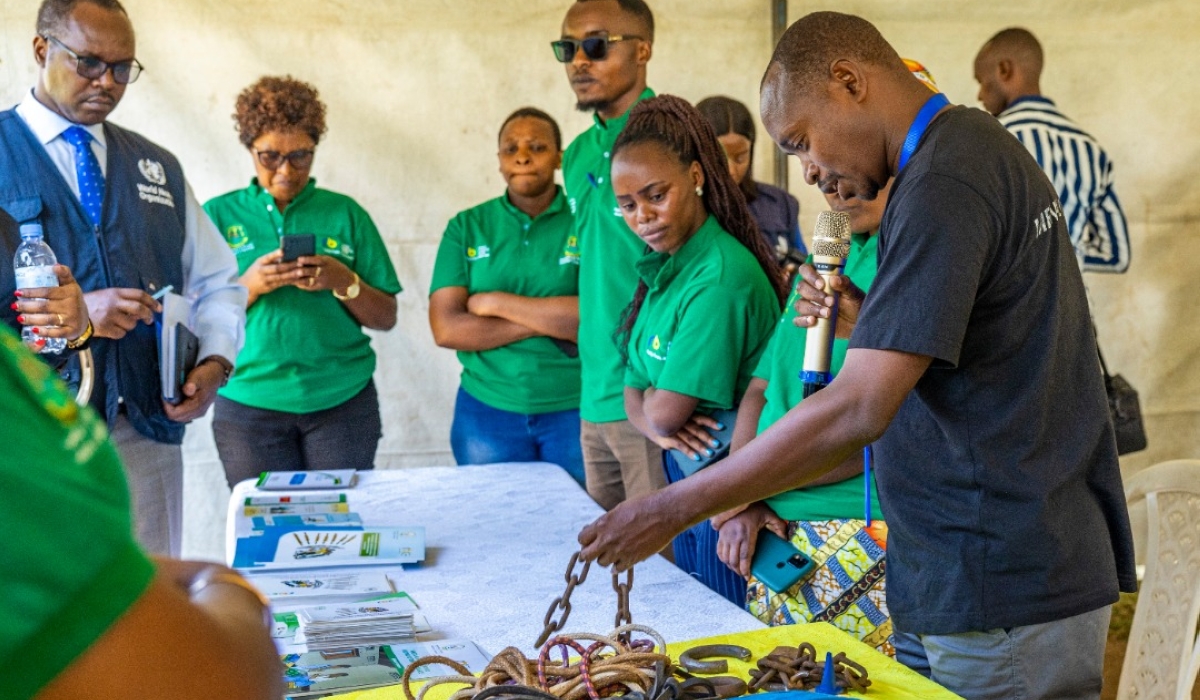 Participants visit a mini exhibition where  a mental health specialist showcasing some of tools that the society has been using while dealing with a mental health patient. Courtesy