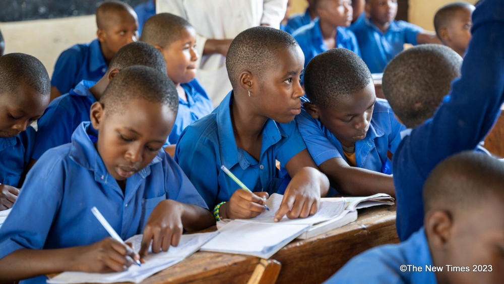 Pupils during a class at at Gatsata Catholic Primary School in Gatsata sector, Gasabo District. Photo by Craish Bahizi.