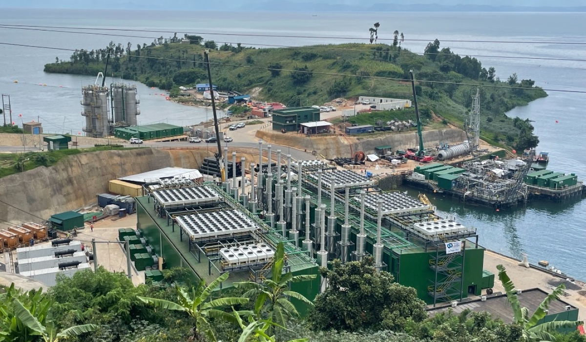 A view of the newly completed Shema Power Lake Kivu (SPLK) plant in Rubavu District. The $400 million facility, is currently providing 37.5 megawatts. According to the plant officials, by February 2024, the SPLK methane plant will be providing a total of 56MW. Photo: Courtesy